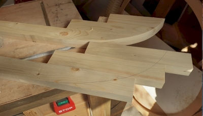 houten glijders slee