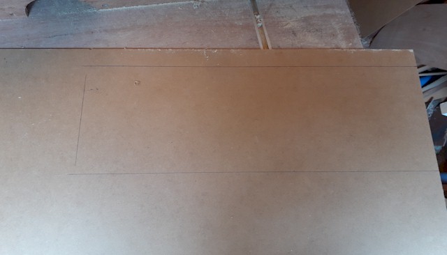 Breedte instap uitzetten op hardboard